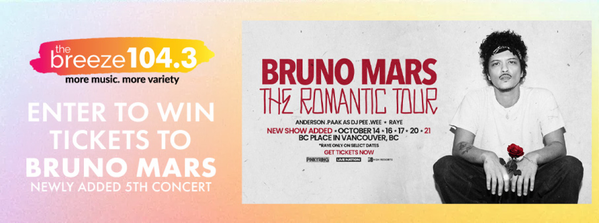 Win tickets to Bruno Mars!