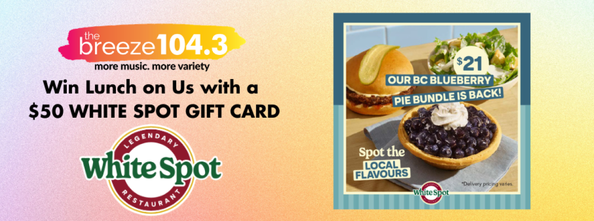 Win Lunch on Us with a $50 White Spot Gift Card